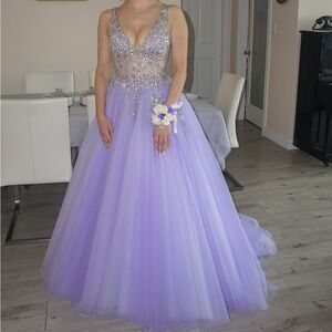 Jovani Crystal Embellished Bodice Prom Ballgown 65379